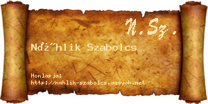 Náhlik Szabolcs névjegykártya